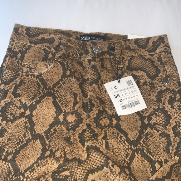 NWT Zara Animal Print Skinny Jeans - Picture 4 of 8